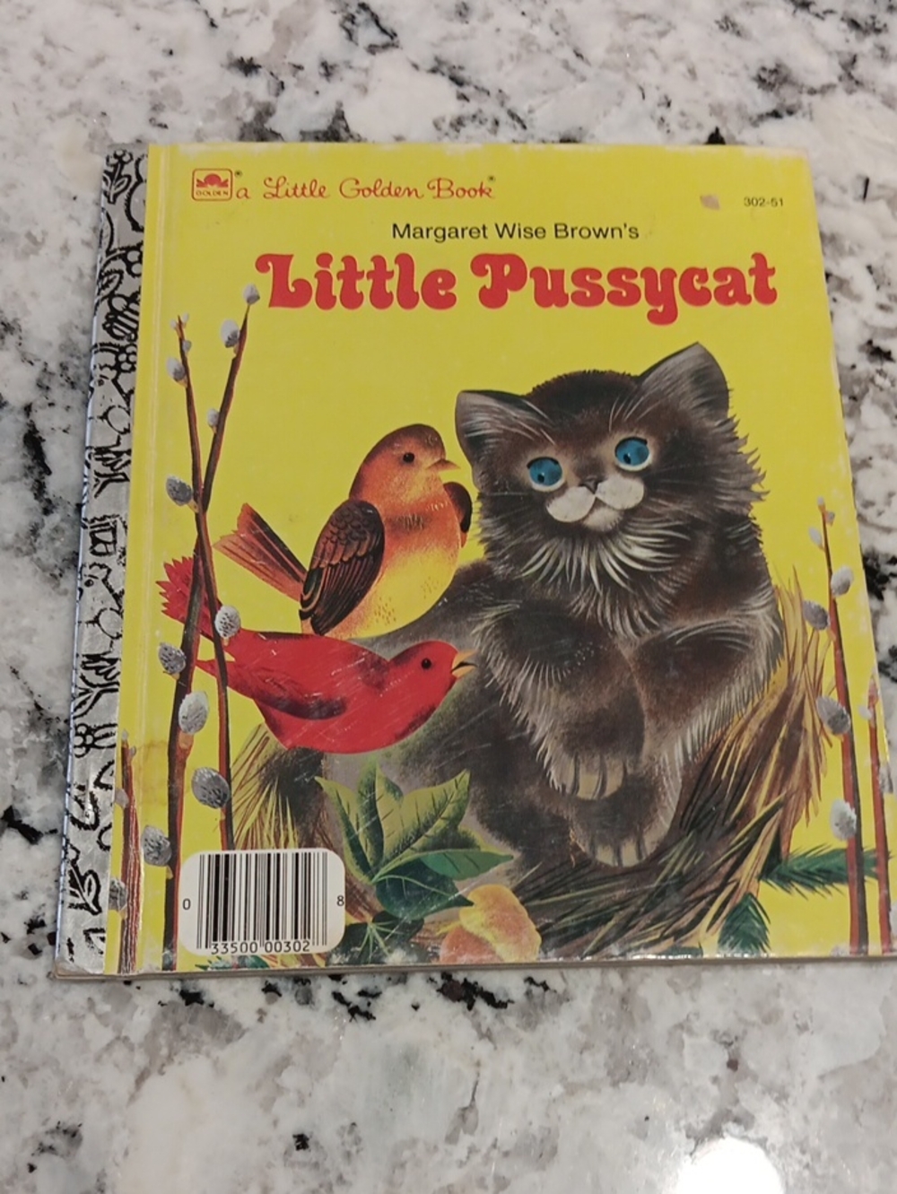 Vintage 1951 Little Golden Book "Little Pussycat" Yellow Children's Hardcover